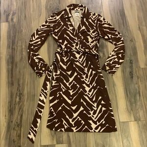 DVF Brown Wrap Dress